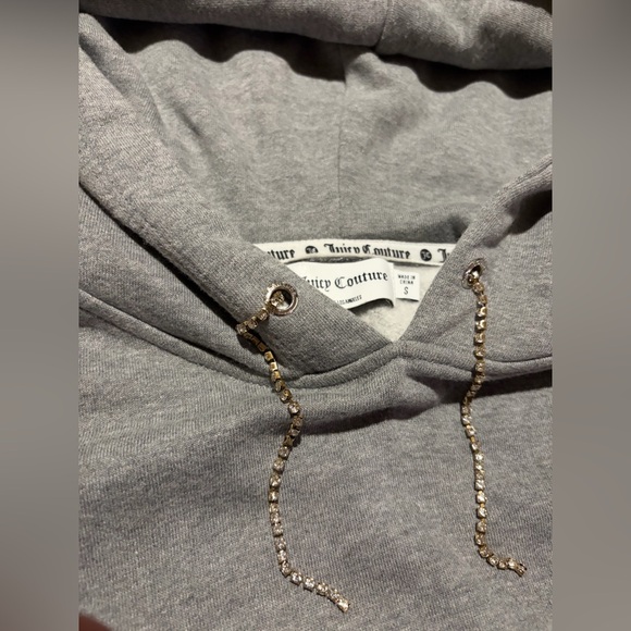 Juicy Couture Tracksuit Hoodie (Small) & Joggers (Medium) Gray with Sequins Set - Picture 5 of 9